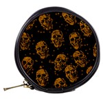 Sparkling Glitter Skulls Golden Mini Makeup Bags Back