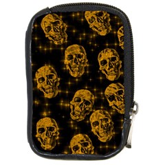 Sparkling Glitter Skulls Golden Compact Camera Cases by ImpressiveMoments