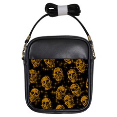 Sparkling Glitter Skulls Golden Girls Sling Bags by ImpressiveMoments