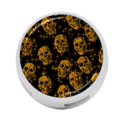 Sparkling Glitter Skulls Golden 4-port Usb Hub (two Sides)  by ImpressiveMoments