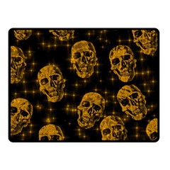 Sparkling Glitter Skulls Golden Fleece Blanket (small) by ImpressiveMoments