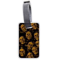 Sparkling Glitter Skulls Golden Luggage Tags (one Side)  by ImpressiveMoments