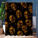 Sparkling Glitter Skulls Golden Shower Curtain 60  x 72  (Medium)  60 x72  Curtain