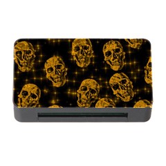 Sparkling Glitter Skulls Golden Memory Card Reader With Cf by ImpressiveMoments