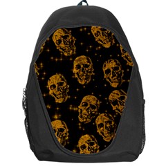 Sparkling Glitter Skulls Golden Backpack Bag by ImpressiveMoments