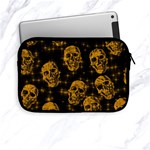 Sparkling Glitter Skulls Golden Apple iPad Mini Zipper Cases Front