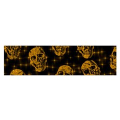 Sparkling Glitter Skulls Golden Satin Scarf (oblong) by ImpressiveMoments