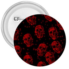 Sparkling Glitter Skulls Red 3  Buttons by ImpressiveMoments