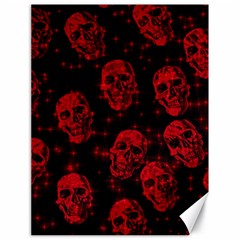 Sparkling Glitter Skulls Red Canvas 18  X 24   by ImpressiveMoments