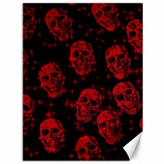 Sparkling Glitter Skulls Red Canvas 36  X 48   by ImpressiveMoments