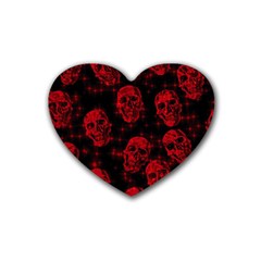 Sparkling Glitter Skulls Red Heart Coaster (4 Pack)  by ImpressiveMoments