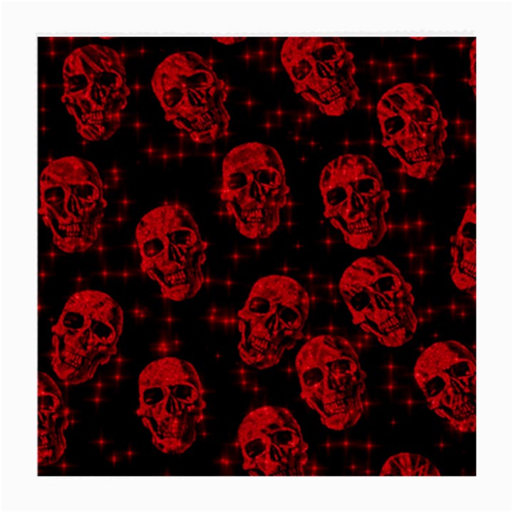 Sparkling Glitter Skulls Red Medium Glasses Cloth