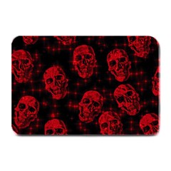 Sparkling Glitter Skulls Red Plate Mats by ImpressiveMoments