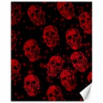 Sparkling Glitter Skulls Red Canvas 11  x 14   10.95 x13.48  Canvas - 1