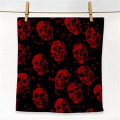 Sparkling Glitter Skulls Red Face Towel by ImpressiveMoments