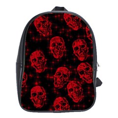 Sparkling Glitter Skulls Red School Bags(large)  by ImpressiveMoments