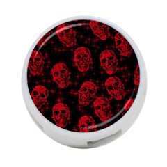 Sparkling Glitter Skulls Red 4-port Usb Hub (two Sides)  by ImpressiveMoments