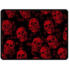 Sparkling Glitter Skulls Red Double Sided Fleece Blanket (large)  by ImpressiveMoments