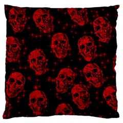 Sparkling Glitter Skulls Red Standard Flano Cushion Case (one Side) by ImpressiveMoments