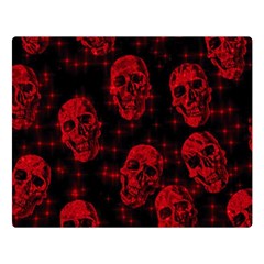 Sparkling Glitter Skulls Red Double Sided Flano Blanket (large)  by ImpressiveMoments