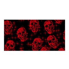 Sparkling Glitter Skulls Red Satin Wrap by ImpressiveMoments