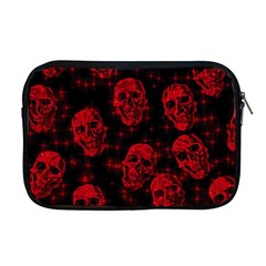 Sparkling Glitter Skulls Red Apple Macbook Pro 17  Zipper Case by ImpressiveMoments