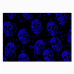 Sparkling Glitter Skulls Blue Large Glasses Cloth by ImpressiveMoments