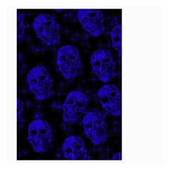 Sparkling Glitter Skulls Blue Small Garden Flag (two Sides) by ImpressiveMoments