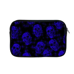 Sparkling Glitter Skulls Blue Apple Macbook Pro 13  Zipper Case by ImpressiveMoments