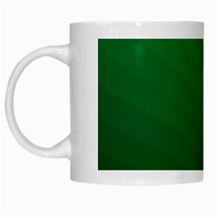 Green Beach Fractal Backdrop Background White Mugs by Simbadda