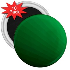 Green Beach Fractal Backdrop Background 3  Magnets (10 Pack)  by Simbadda