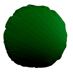 Green Beach Fractal Backdrop Background Large 18  Premium Flano Round Cushions by Simbadda