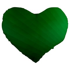 Green Beach Fractal Backdrop Background Large 19  Premium Flano Heart Shape Cushions by Simbadda