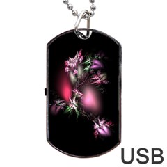 Colour Of Nature Fractal A Nice Fractal Coloured Garden Dog Tag Usb Flash (one Side) by Simbadda