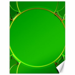 Green Circle Fractal Frame Canvas 18  X 24   by Simbadda