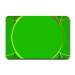 Green Circle Fractal Frame Small Doormat  24 x16  Door Mat