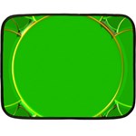 Green Circle Fractal Frame Double Sided Fleece Blanket (Mini)  35 x27  Blanket Front