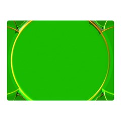 Green Circle Fractal Frame Double Sided Flano Blanket (mini)  by Simbadda