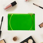 Green Circle Fractal Frame Cosmetic Bag (XS) Back