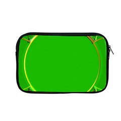 Green Circle Fractal Frame Apple Macbook Pro 13  Zipper Case by Simbadda