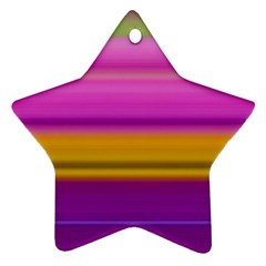 Stripes Colorful Background Colorful Pink Red Purple Green Yellow Striped Wallpaper Ornament (star)