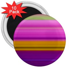 Stripes Colorful Background Colorful Pink Red Purple Green Yellow Striped Wallpaper 3  Magnets (10 Pack)  by Simbadda