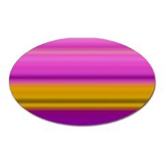 Stripes Colorful Background Colorful Pink Red Purple Green Yellow Striped Wallpaper Oval Magnet by Simbadda