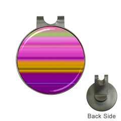 Stripes Colorful Background Colorful Pink Red Purple Green Yellow Striped Wallpaper Hat Clips With Golf Markers by Simbadda