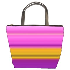 Stripes Colorful Background Colorful Pink Red Purple Green Yellow Striped Wallpaper Bucket Bags by Simbadda