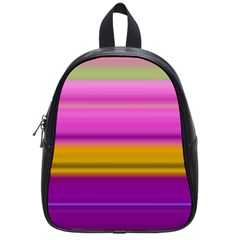 Stripes Colorful Background Colorful Pink Red Purple Green Yellow Striped Wallpaper School Bags (small)  by Simbadda