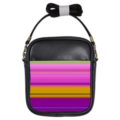 Stripes Colorful Background Colorful Pink Red Purple Green Yellow Striped Wallpaper Girls Sling Bags by Simbadda