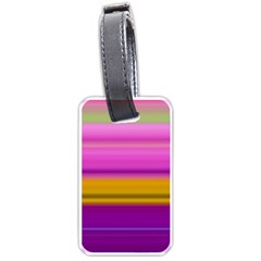 Stripes Colorful Background Colorful Pink Red Purple Green Yellow Striped Wallpaper Luggage Tags (one Side)  by Simbadda