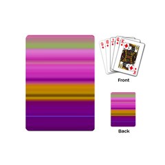 Stripes Colorful Background Colorful Pink Red Purple Green Yellow Striped Wallpaper Playing Cards (mini)  by Simbadda