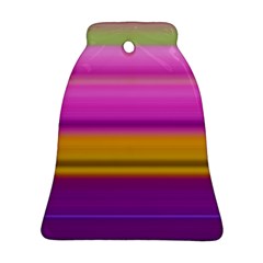 Stripes Colorful Background Colorful Pink Red Purple Green Yellow Striped Wallpaper Ornament (bell)